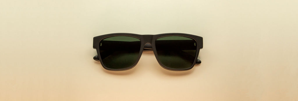 Square vintage green lens sunglasses