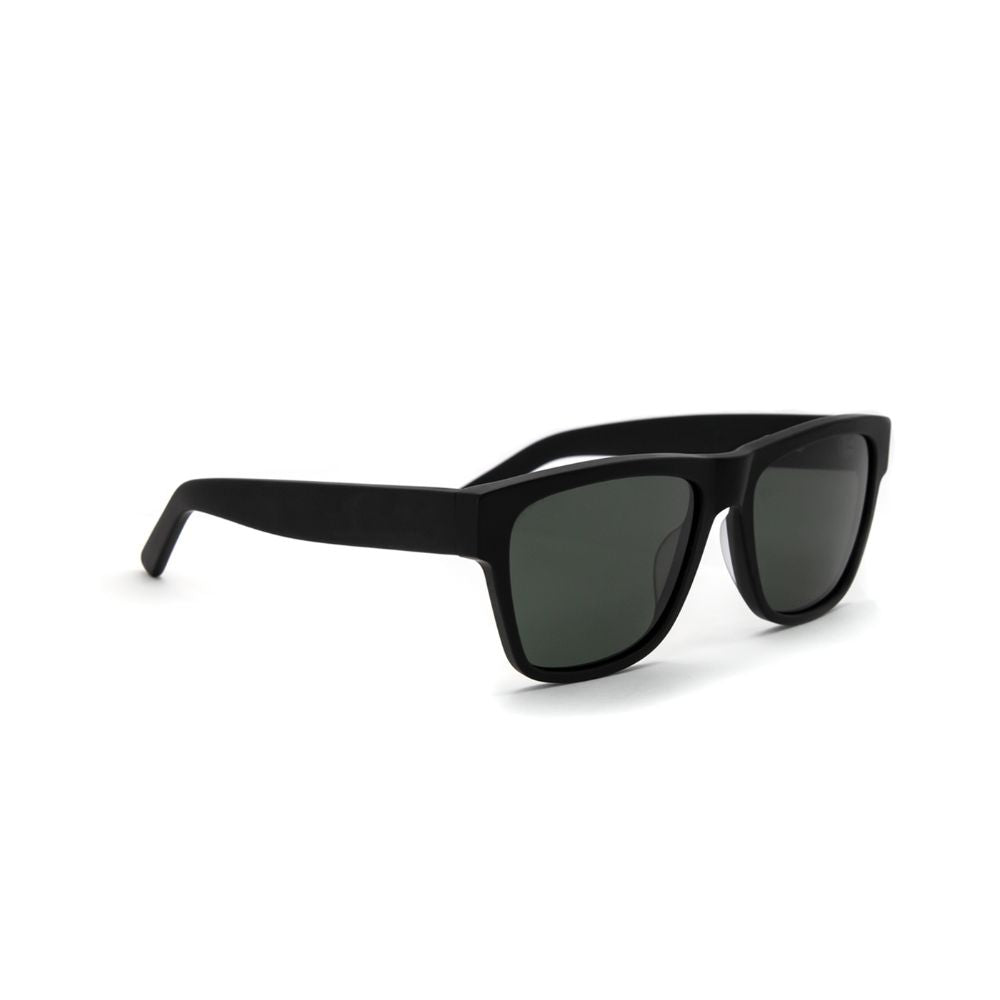 Black Square Acetate Sunglasses with Green Lens Side Shot