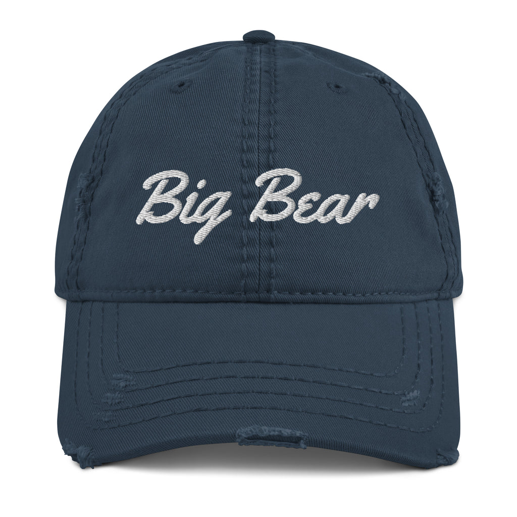 big bear blue distressed dad hat 