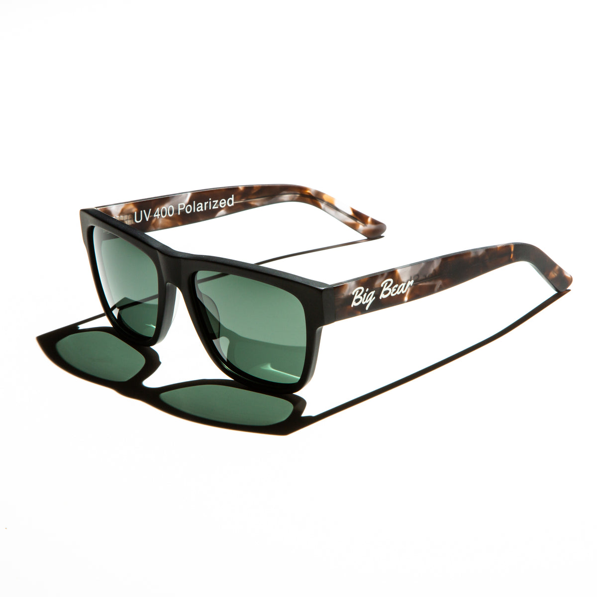 Patrick - Matte Finish Brown Havana Acetate Green Lens 