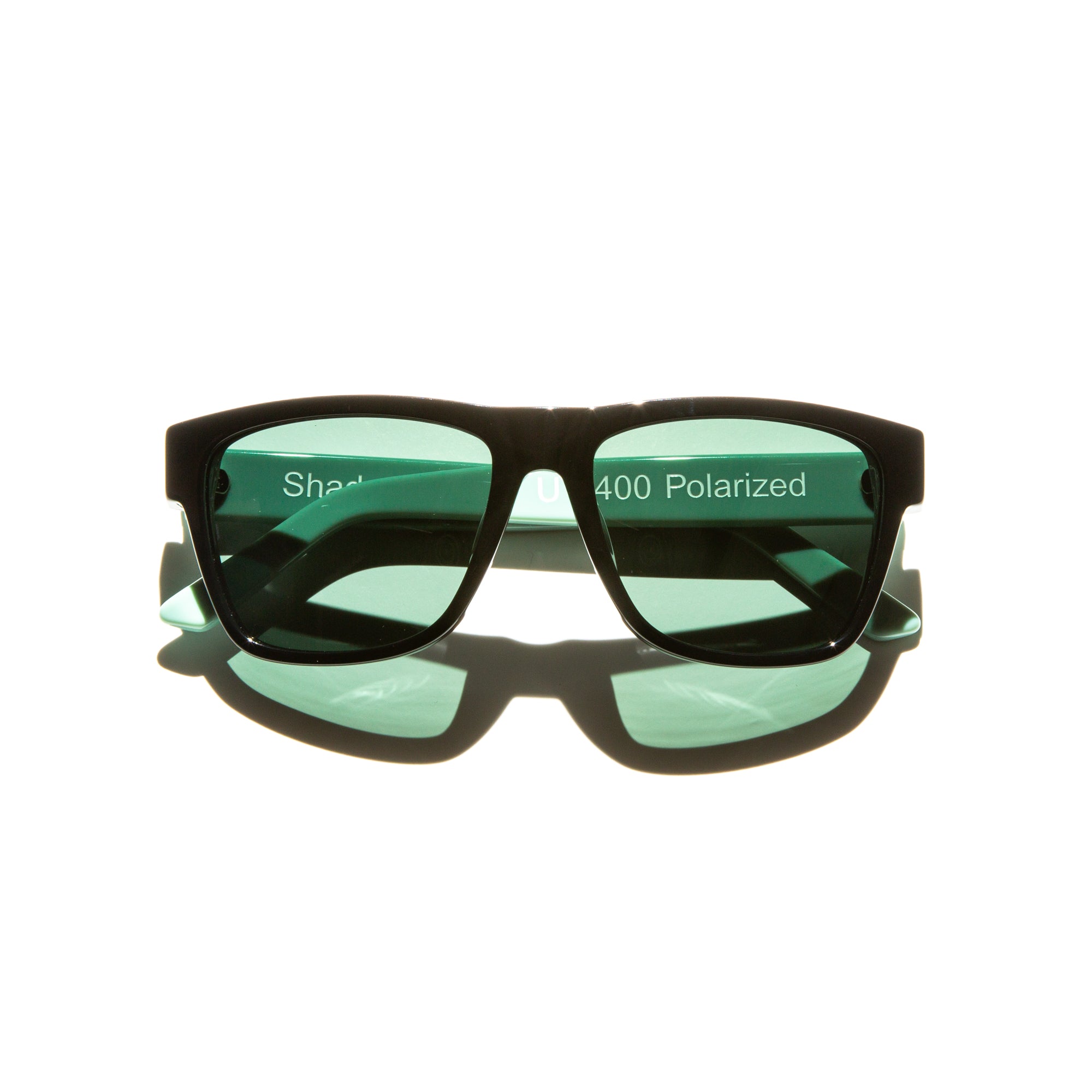 Ron - Polished Mint Green Acetate Green Lens Sunglasses