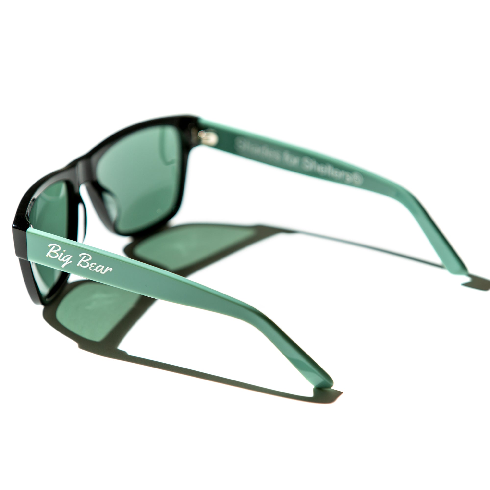 Ron - Polished Mint Green Acetate Green Lens Sunglasses