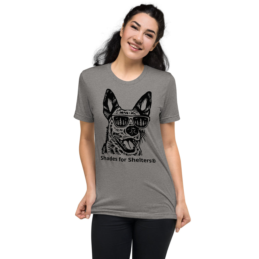 big bear shades for shelters forest bear tshirt in gray on female