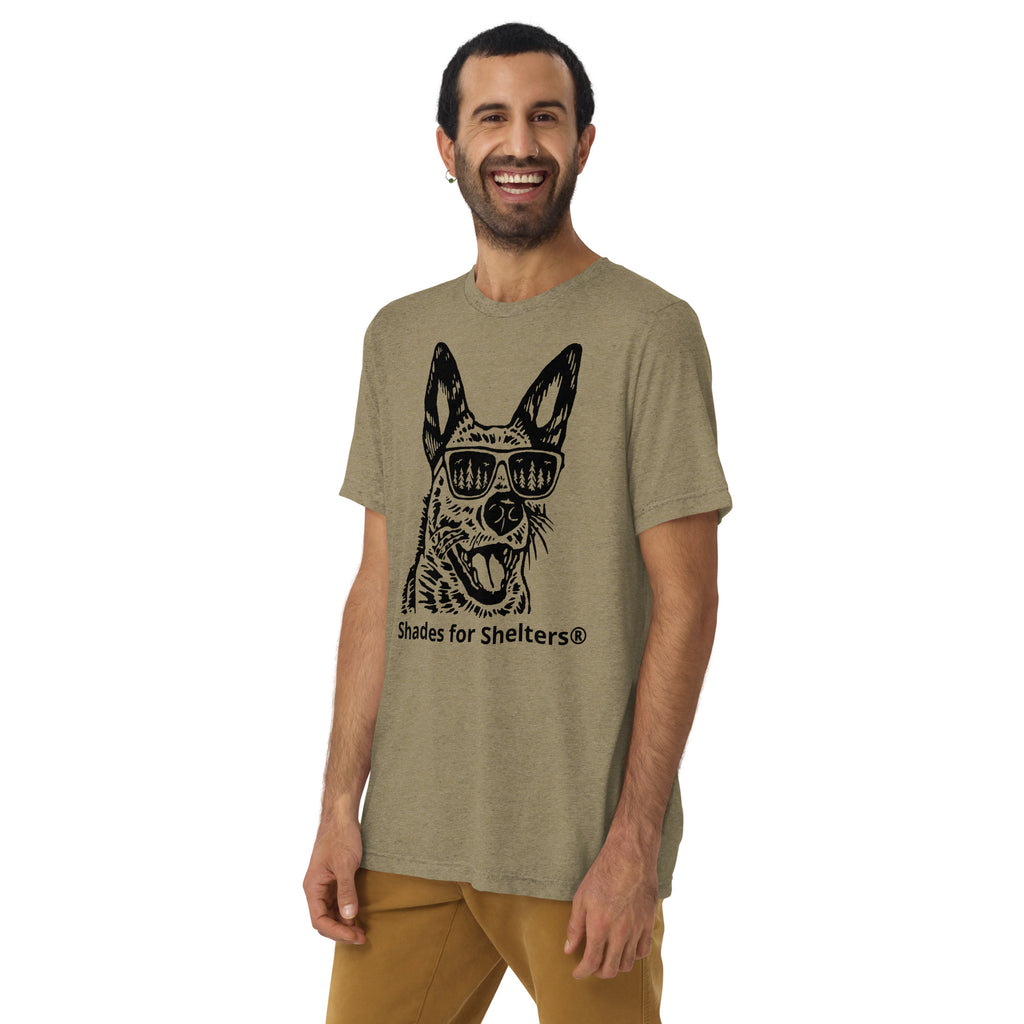 big bear shades for shelters forest bear tshirt in olive on male model