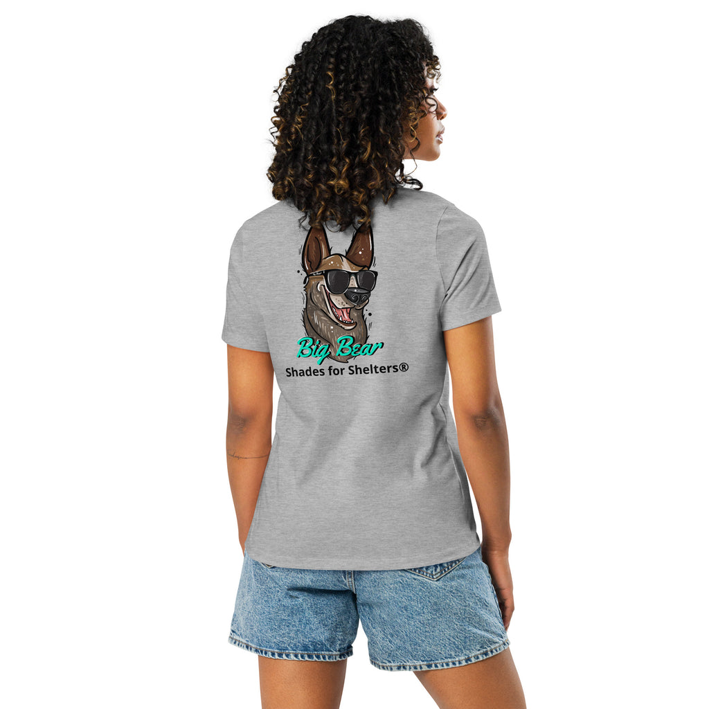  Look Cool, Help Dogs Women's Relaxed T-Shirt Athletic Heather