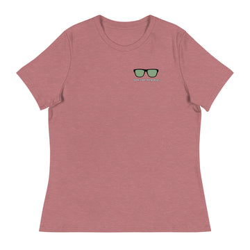 Look Cool, Help Dogs Women's Relaxed T-Shirt Heather Mauve